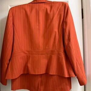Women's Orange Pinstripe Blazer